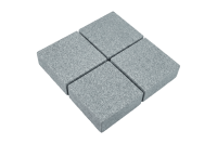 Гранитная брусчатка RKS SLATE Сильвер Пёрл (Silver Pearl), пиленая 100х100 мм на дорожке | Купить гранитную брусчатку в Твери | Мощение, ландшафтный дизайн